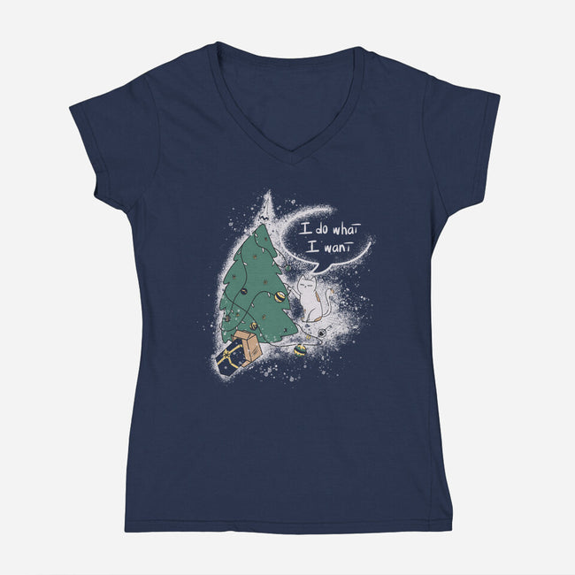 Do What I Want-womens v-neck tee-OnlyColorsDesigns