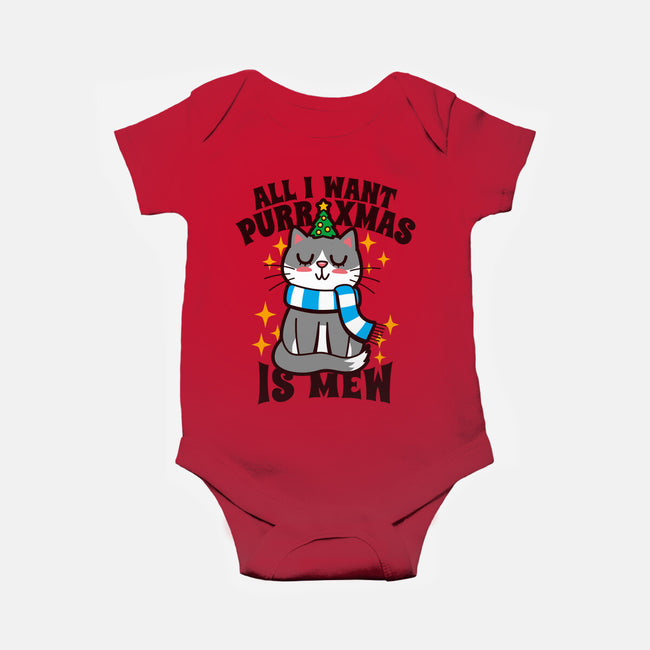 All I Want Purr Xmas-baby basic onesie-Boggs Nicolas