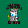 All I Want Purr Xmas-none zippered laptop sleeve-Boggs Nicolas