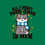 All I Want Purr Xmas-none removable cover w insert throw pillow-Boggs Nicolas