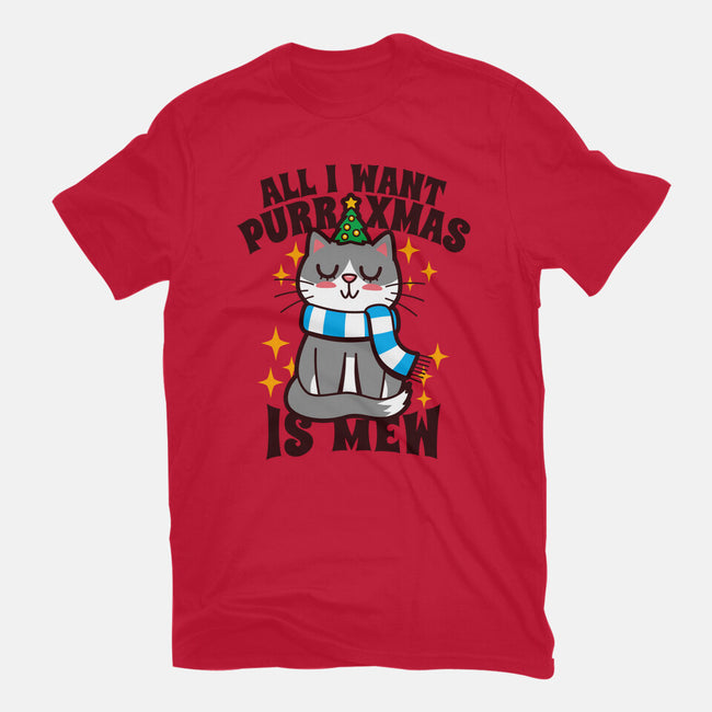 All I Want Purr Xmas-womens fitted tee-Boggs Nicolas