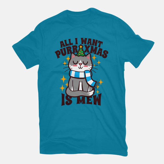 All I Want Purr Xmas-womens fitted tee-Boggs Nicolas
