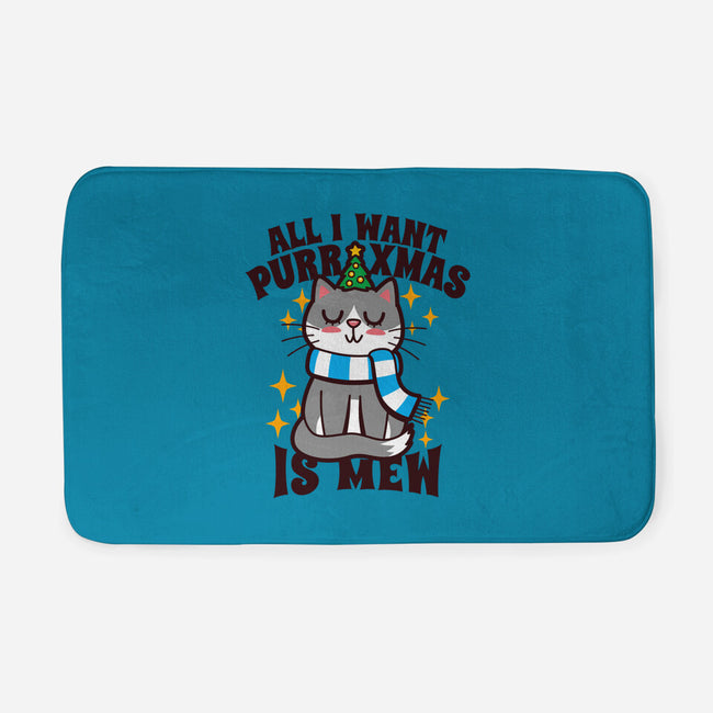 All I Want Purr Xmas-none memory foam bath mat-Boggs Nicolas