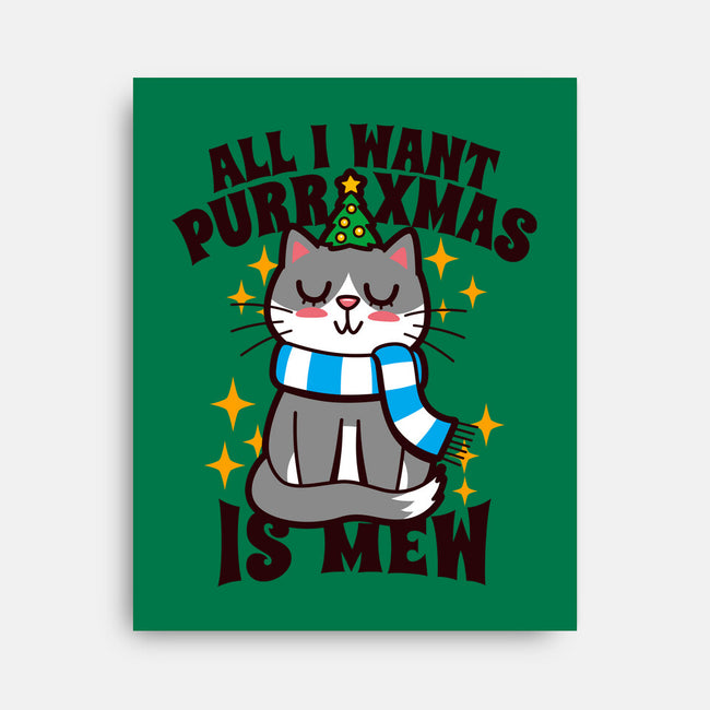 All I Want Purr Xmas-none stretched canvas-Boggs Nicolas