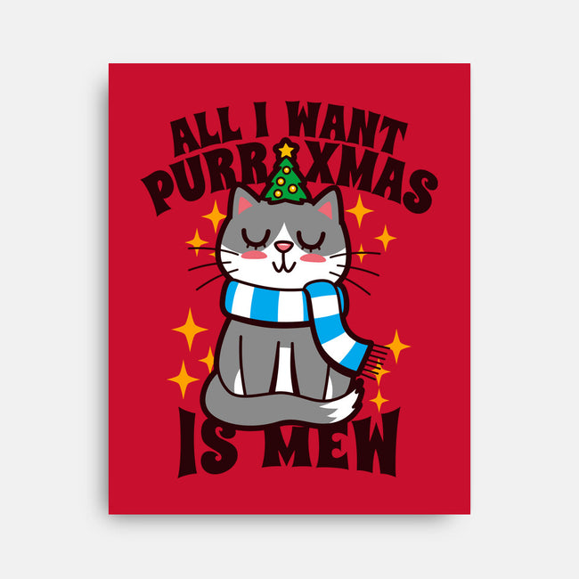 All I Want Purr Xmas-none stretched canvas-Boggs Nicolas