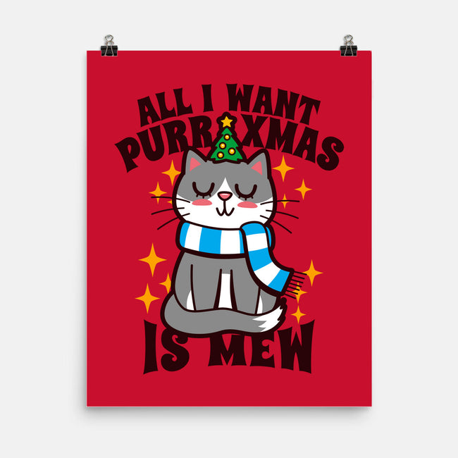 All I Want Purr Xmas-none matte poster-Boggs Nicolas