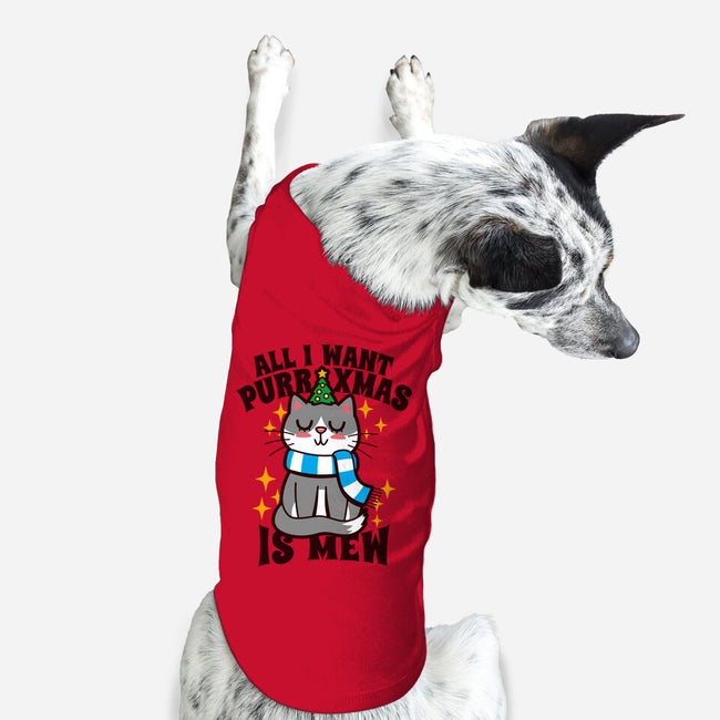 All I Want Purr Xmas-dog basic pet tank-Boggs Nicolas