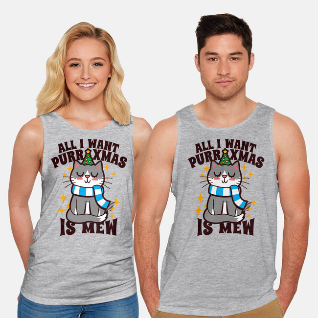 All I Want Purr Xmas-unisex basic tank-Boggs Nicolas