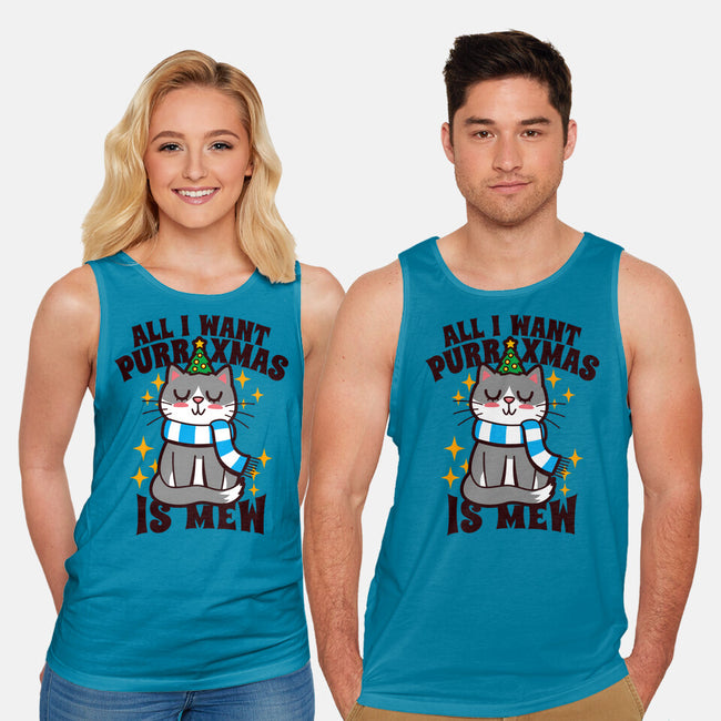 All I Want Purr Xmas-unisex basic tank-Boggs Nicolas