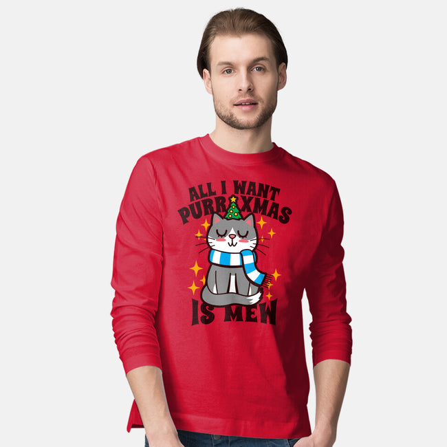 All I Want Purr Xmas-mens long sleeved tee-Boggs Nicolas