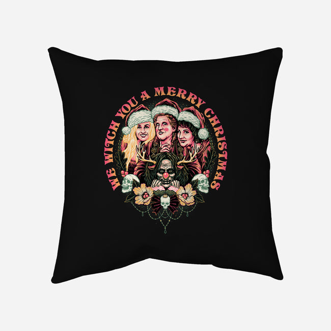 Christmas Witches-none removable cover w insert throw pillow-momma_gorilla