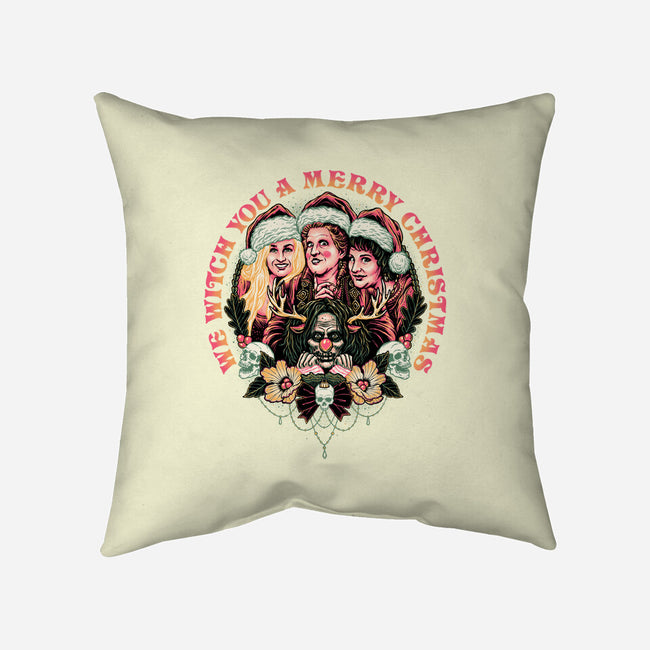 Christmas Witches-none removable cover w insert throw pillow-momma_gorilla