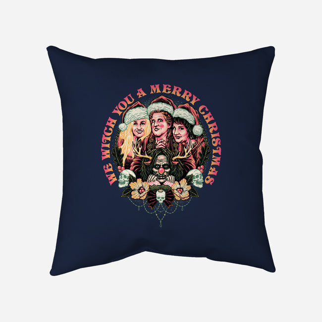 Christmas Witches-none removable cover w insert throw pillow-momma_gorilla