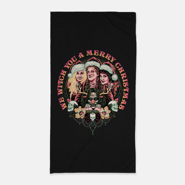 Christmas Witches-none beach towel-momma_gorilla