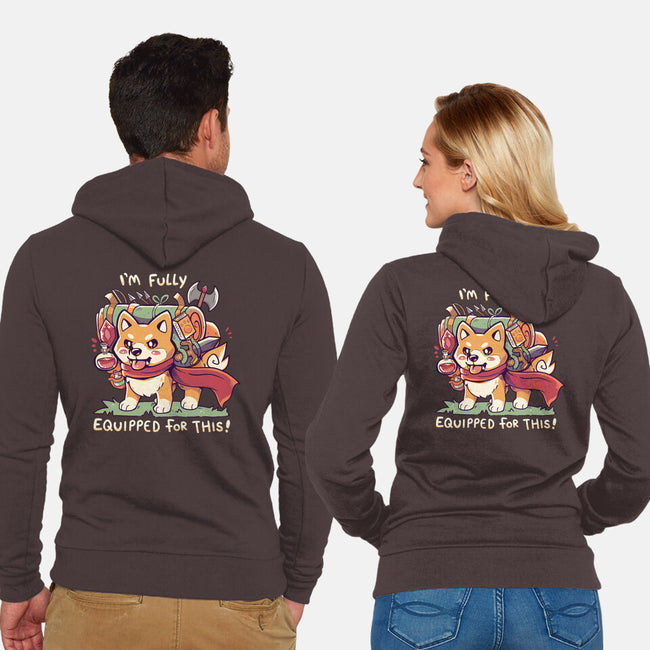 Fully Equipped For This-unisex zip-up sweatshirt-TechraNova