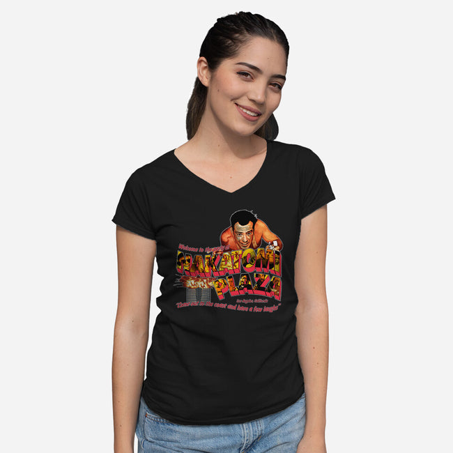 Welcome To The Party-womens v-neck tee-goodidearyan