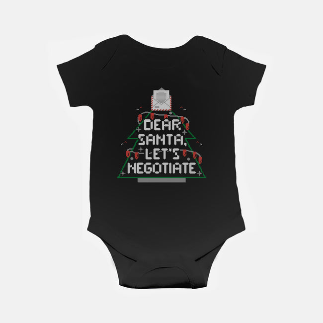 Dear Santa Let's Negotiate-baby basic onesie-eduely