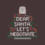 Dear Santa Let's Negotiate-none fleece blanket-eduely
