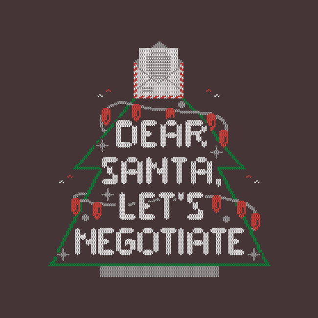 Dear Santa Let's Negotiate-none polyester shower curtain-eduely