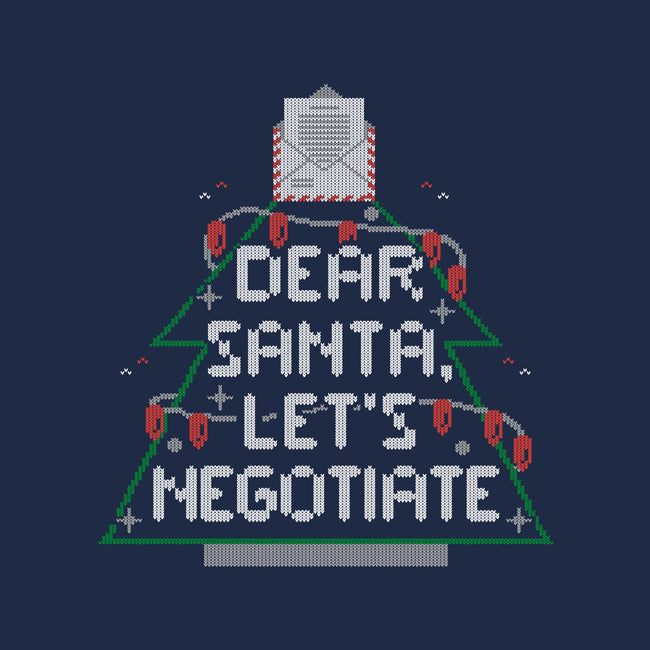 Dear Santa Let's Negotiate-none polyester shower curtain-eduely