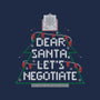 Dear Santa Let's Negotiate-mens basic tee-eduely