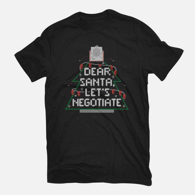 Dear Santa Let's Negotiate-unisex basic tee-eduely