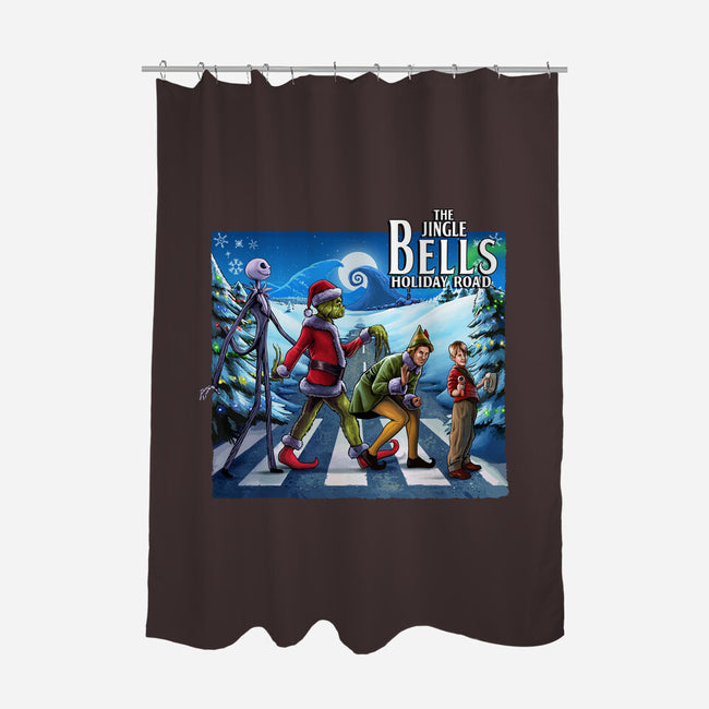 The Jingle Bells-none polyester shower curtain-daobiwan