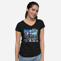 The Jingle Bells-womens v-neck tee-daobiwan