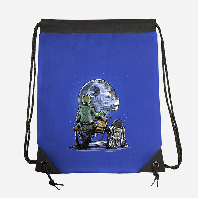Master And Apprentice Gazing-none drawstring bag-zascanauta