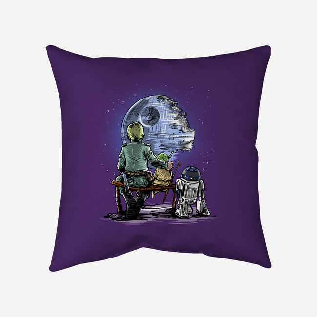 Master And Apprentice Gazing-none removable cover w insert throw pillow-zascanauta