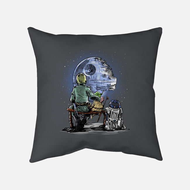 Master And Apprentice Gazing-none removable cover throw pillow-zascanauta