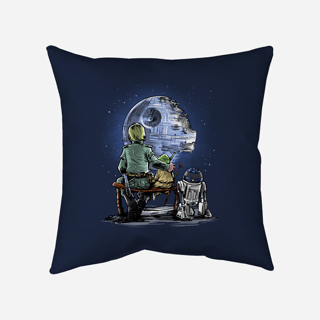 Master And Apprentice Gazing-none removable cover throw pillow-zascanauta