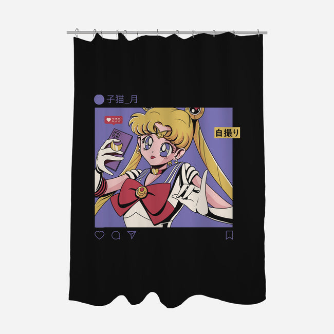 Selfie Sailor-none polyester shower curtain-Nihon Bunka