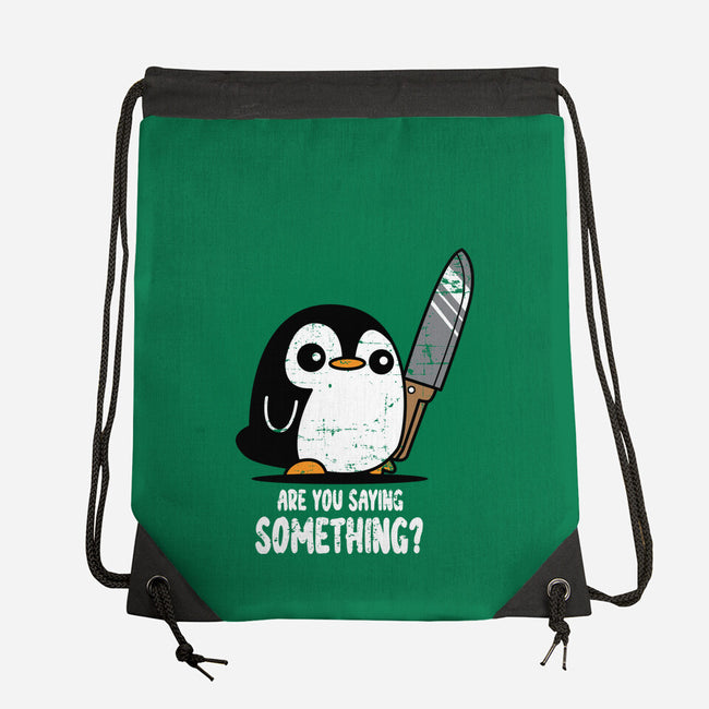 Are You Saying Something-none drawstring bag-turborat14
