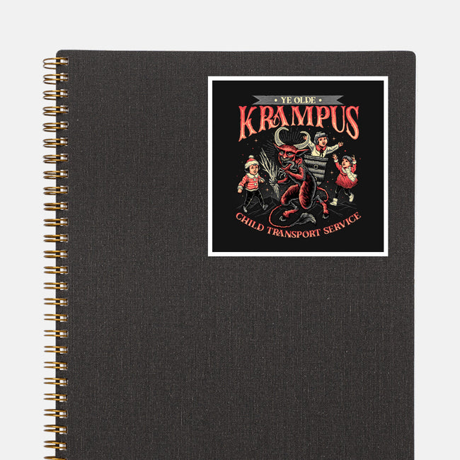 Krampus Christmas-none glossy sticker-momma_gorilla
