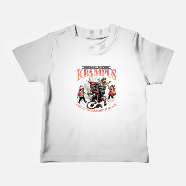 Krampus Christmas-baby basic tee-momma_gorilla