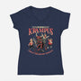 Krampus Christmas-womens v-neck tee-momma_gorilla