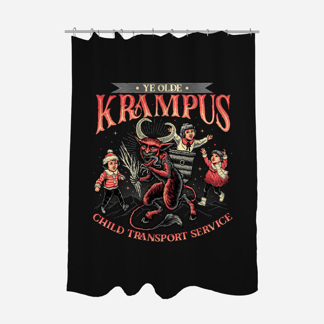 Krampus Christmas-none polyester shower curtain-momma_gorilla