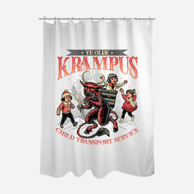 Krampus Christmas-none polyester shower curtain-momma_gorilla