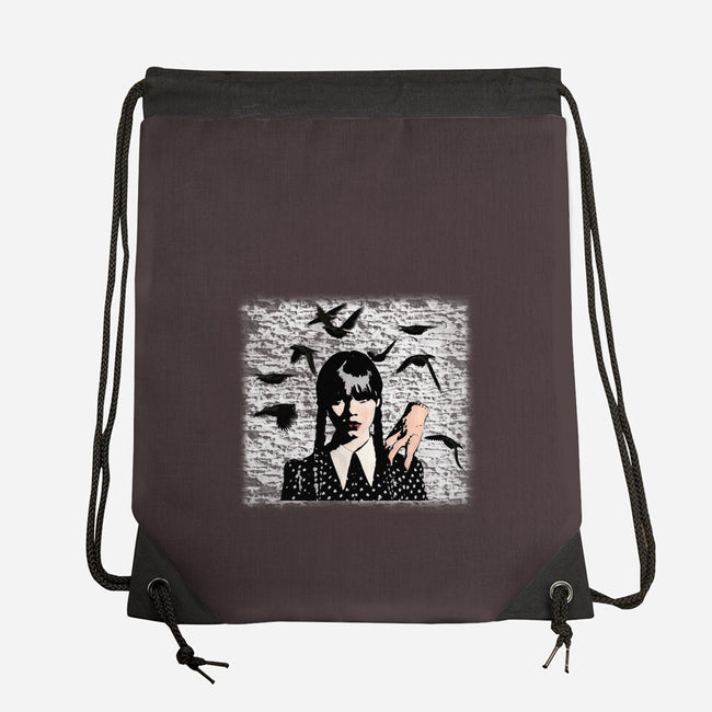 Wednesday Graffiti-none drawstring bag-Millersshoryotombo