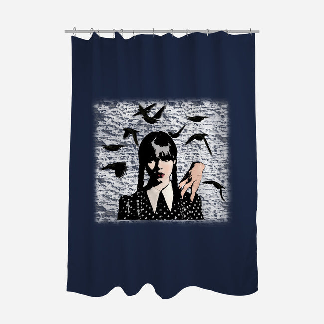 Wednesday Graffiti-none polyester shower curtain-Millersshoryotombo