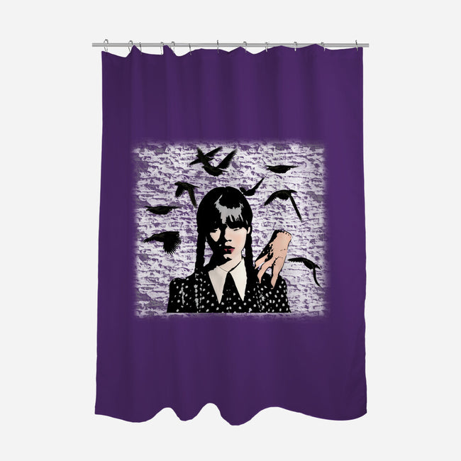 Wednesday Graffiti-none polyester shower curtain-Millersshoryotombo