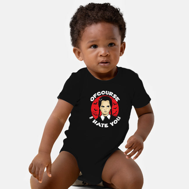 Of Course I Hate You-baby basic onesie-turborat14