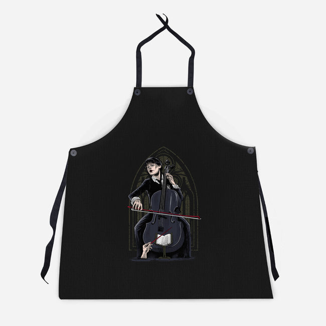 The Addams Orchestra-unisex kitchen apron-zascanauta