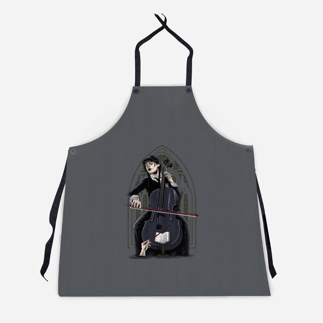 The Addams Orchestra-unisex kitchen apron-zascanauta