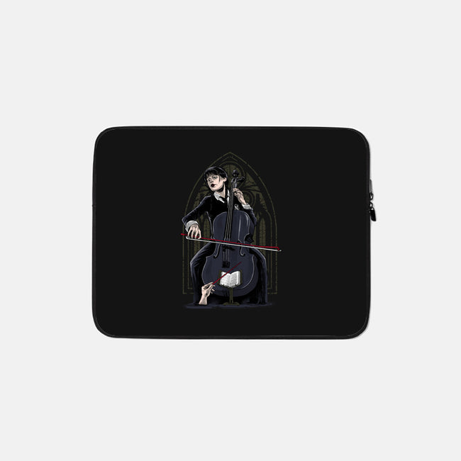 The Addams Orchestra-none zippered laptop sleeve-zascanauta