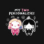 Two Personalities-none removable cover throw pillow-paulagarcia