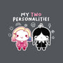 Two Personalities-none removable cover throw pillow-paulagarcia