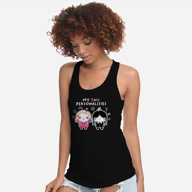 Two Personalities-womens racerback tank-paulagarcia