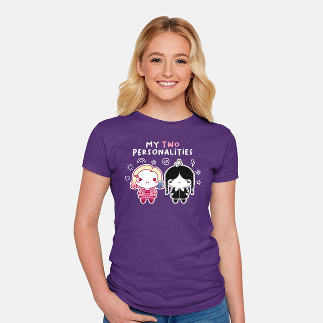 Two Personalities-womens fitted tee-paulagarcia